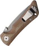 Southern Grind Spider Monkey Linerlock Brown Micarta Folding S35VN Tanto Knife 22334