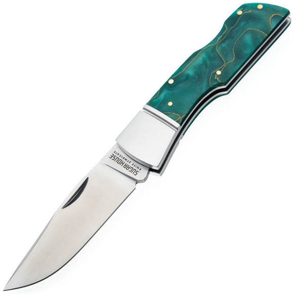 Finch Sugar House Knife Syndicate The Jackrabbit Mint Cream Resin Folding 14C28N Knife JR550