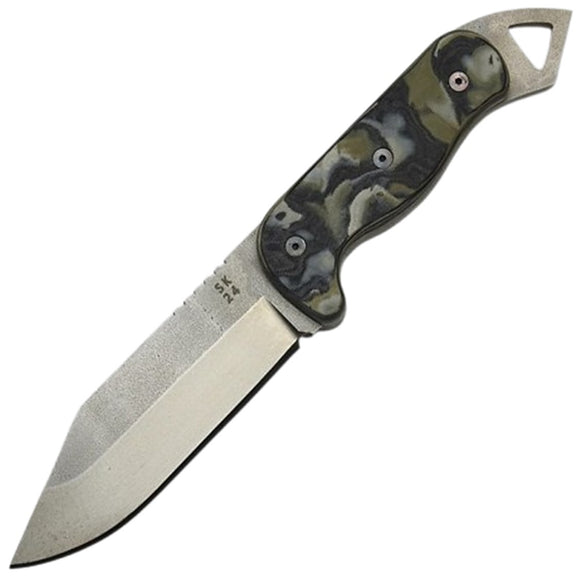 Shed Knives 2024 Momentum Camo G10 154-CM Fixed Blade Knife w/ Sheath 24MOOD