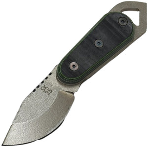 Shed 2025 Skur Day Glow Green & Black Layered G10 154-CM Fixed Blade Knife 25SKDG