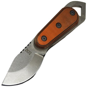 Shed 2025 Skur Orange & Black Layered G10 154-CM Fixed Blade Knife 25SKSO