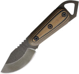 Shed Knives 2026 Skur Coyote Tan & Black G10 154CM Drop Pt Fixed Blade Knife 26SKCT