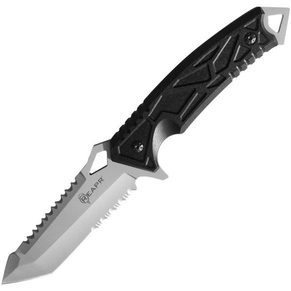 Reapr Javelin Black Smooth Aluminum Stainless Steel Fixed Blade Knife 11011