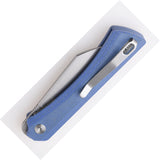 Shieldon Rain Linerlock Blue Micarta Folding 154CM Pocket Knife MP01A