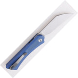 Shieldon Rain Linerlock Blue Micarta Folding 154CM Pocket Knife MP01A