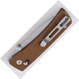 Shieldon Kite Axis Lock Brown G10 Folding 154CM Drop Point Pocket Knife RD01A