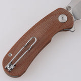 Shieldon Hoplon Linerlock Brown Micarta & G10 Folding 154CM Pocket Knife RH01A