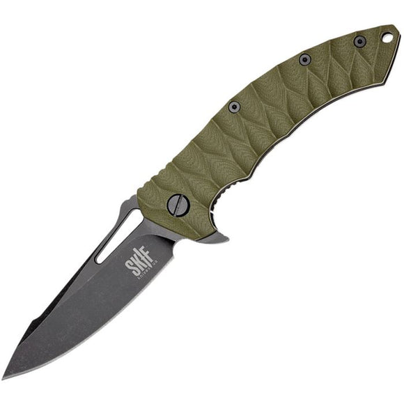 SKIF Knives Shark Framelock OD Green G10 Folding Black 9Cr18MoV Pocket Knife 421SEBG
