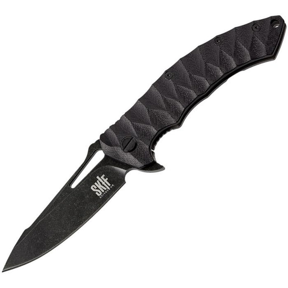 SKIF Knives Shark Framelock Black Sculpted G10 Folding Black 9Cr18MoV Pocket Knife 421SEB