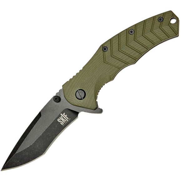 SKIF Knives Griffin Framelock OD Green G10 Folding 9Cr18MoV Steel Pocket Knife 422SEBG