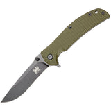 SKIF Knives Urbanite Framelock OD Olive G10 Folding 9Cr18MoV Pocket Knife 425SEBG