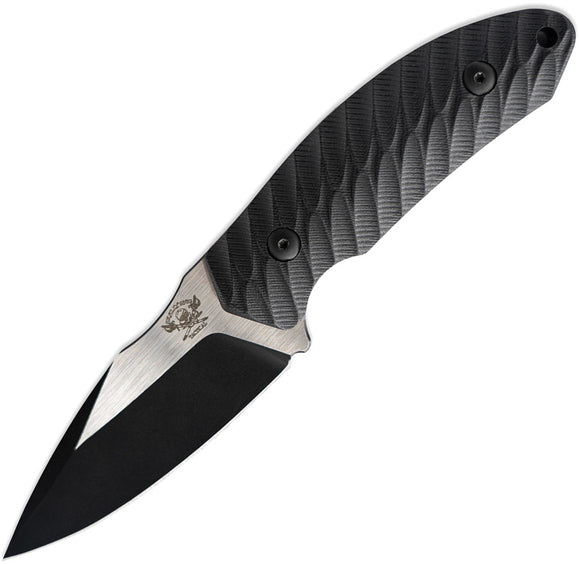 Skallywag Tactical Crows Nest Black G10 440C Stainless Fixed Blade Knife 17006