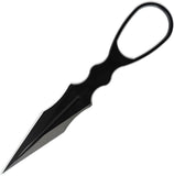 Skallywag Tactical Dagger Black D2 Steel Fixed Blade Knife w/ Belt Sheath 17008