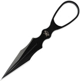 Skallywag Tactical Dagger Black D2 Steel Fixed Blade Knife w/ Belt Sheath 17008