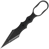 Skallywag Tactical Professional Guardian Blackout G10 D2 Steel Fixed Blade Knife 17018