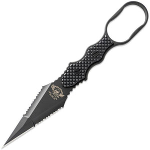Skallywag Tactical Professional Guardian Blackout G10 D2 Steel Fixed Blade Knife 17018