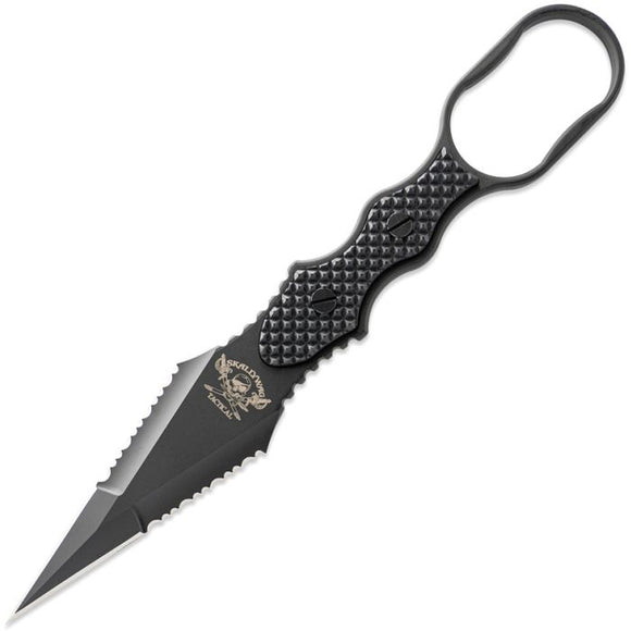 Skallywag Tactical Professional Guardian Blackout G10 D2 Steel Fixed Blade Knife 17018