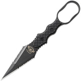 Skallywag Tactical Professional Guardian Blackout G10 D2 Steel Fixed Blade Knife 17018