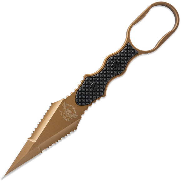 Skallywag Tactical Professional Guardian Black G10 Dark Earth D2 Steel Fixed Blade Knife 17019