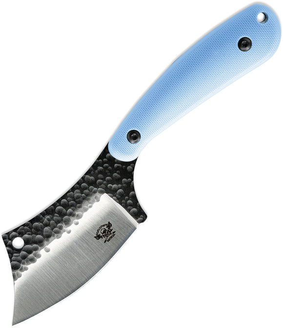 Skallywag Tactical Mantis Blue 420 Stainless Cleaver Fixed Blade Knife w/ Sheath 17030