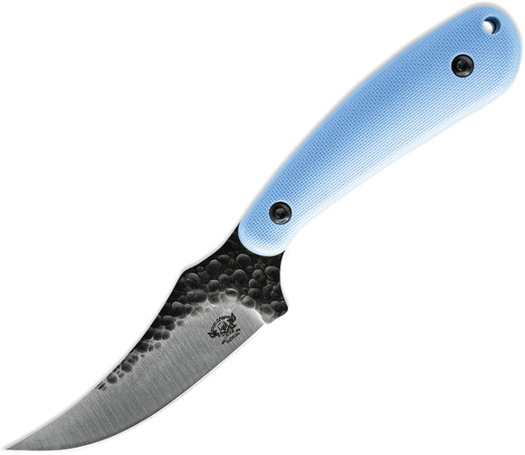 Skallywag Tactical Scorpion Blue 420 Stainless Fixed Blade Knife w/ Sheath 17041
