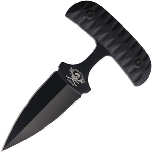 Skallywag Tactical Duggan Black G10 420 Stainless Push Dagger w/ Sheath 17043