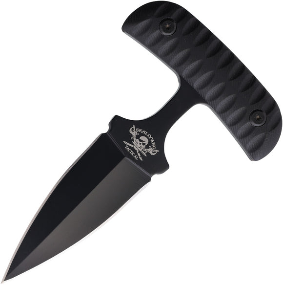 Skallywag Tactical Duggan Black G10 420 Stainless Push Dagger w/ Sheath 17043