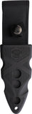 Skallywag Tactical Shark Tooth Black 420 Stainless Serrated Push Dagger w/ Sheath 17044