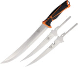 Skallywag Tactical Badfish Fillet Black & Orange Fixed Blade Knife w/ Blades 17049
