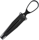 Skallywag Tactical Dagger Black Aluminum Fixed Blade Knife w/ Sheath 17050