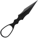 Skallywag Tactical Dagger Black Aluminum Fixed Blade Knife w/ Sheath 17050