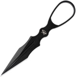 Skallywag Tactical Dagger Black Aluminum Fixed Blade Knife w/ Sheath 17050