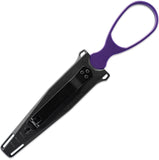 Skallywag Tactical Dagger Purple Aluminum Fixed Blade Knife w/ Sheath 17051
