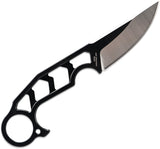 Skallywag Tactical Skeletor Black 440C Stainless Fixed Blade Knife w/ Sheath 17052