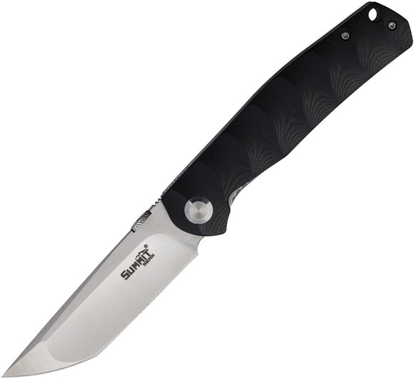 Summit Gear Linerlock Black Sculpted G10 Folding Stainless Tanto Pocket Knife 011BK