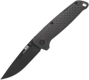 SOG Adventurer LB Lockback Black Folding 5Cr15MoV Pocket Knife 13110143