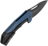 SOG Bulwark FLK Framelock Blue & Black Micarta Folding D2 Steel Pocket Knife 14240157