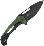 SOG Bulwark FLK Framelock OD Green & Black Micarta Folding D2 Steel Pocket Knife 14240257