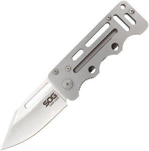 SOG Cashcard Folding Blade Stainless Gray Handle Knife EZ1CP