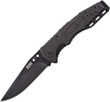 SOG Salute Mini Folding Black Oxide Clip Blade G10 Handle Folder Knife FF1101CP