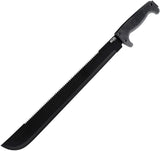 SOG SogFari Machete 24" Overall Fixed Serrated Sawback Blade Black Handle MC02N