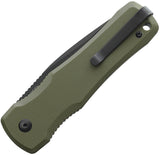 SOG Automatic Spec Elite I Knife Button Lock OD Green G10 AUS-10A Drop Pt Blade SE55