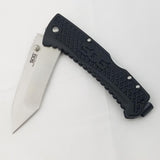 SOG Traction Black GRN Folding 5Cr13MoV Tanto Pocket Knife TD1012BX5821