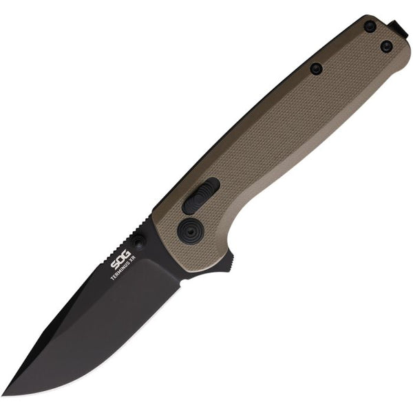 SOG Terminus XR Lock Brown G10 Folding D2 Steel Pocket Knife