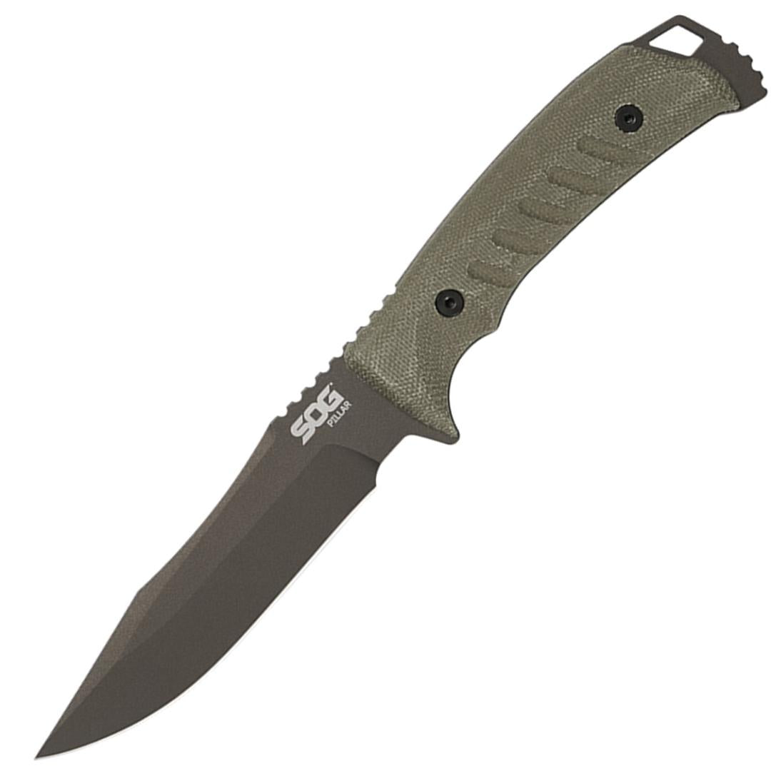 Sog Pillar Flat Dark Earth Micarta S35vn Fixed Blade Knife W Sheath U Atlantic Knife Company