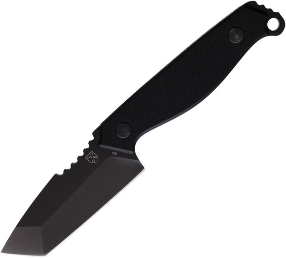 Se7en Plus Raptor Blackout G10 D2 Steel Tanto Fixed Blade Knife w/ Sheath 240503BK