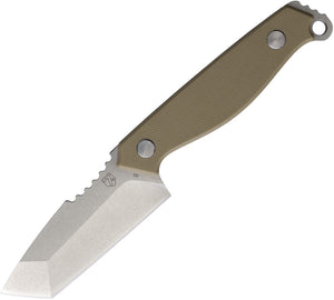 Se7en Plus Raptor Flat Dark Earth G10 D2 Steel Tanto Fixed Blade Knife w/ Sheath 240503FDS