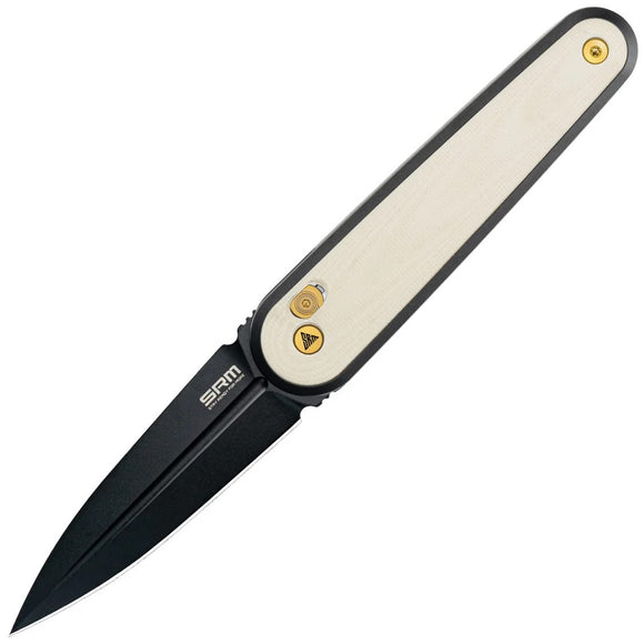 SRM Knives Twin 251MB-GT2 Ambi Lock White G10 Folding N690 Knife 251MBGT2