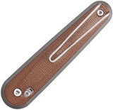 SRM Knives Twin 251MB-MN Ambi Lock Brown Micarta Folding N690 Knife 251MBMN