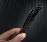 SRM Knives 255L-FB2 Ambi Lock Carbon Fiber Folding 140Cr Pocket Knife 255LFB2
